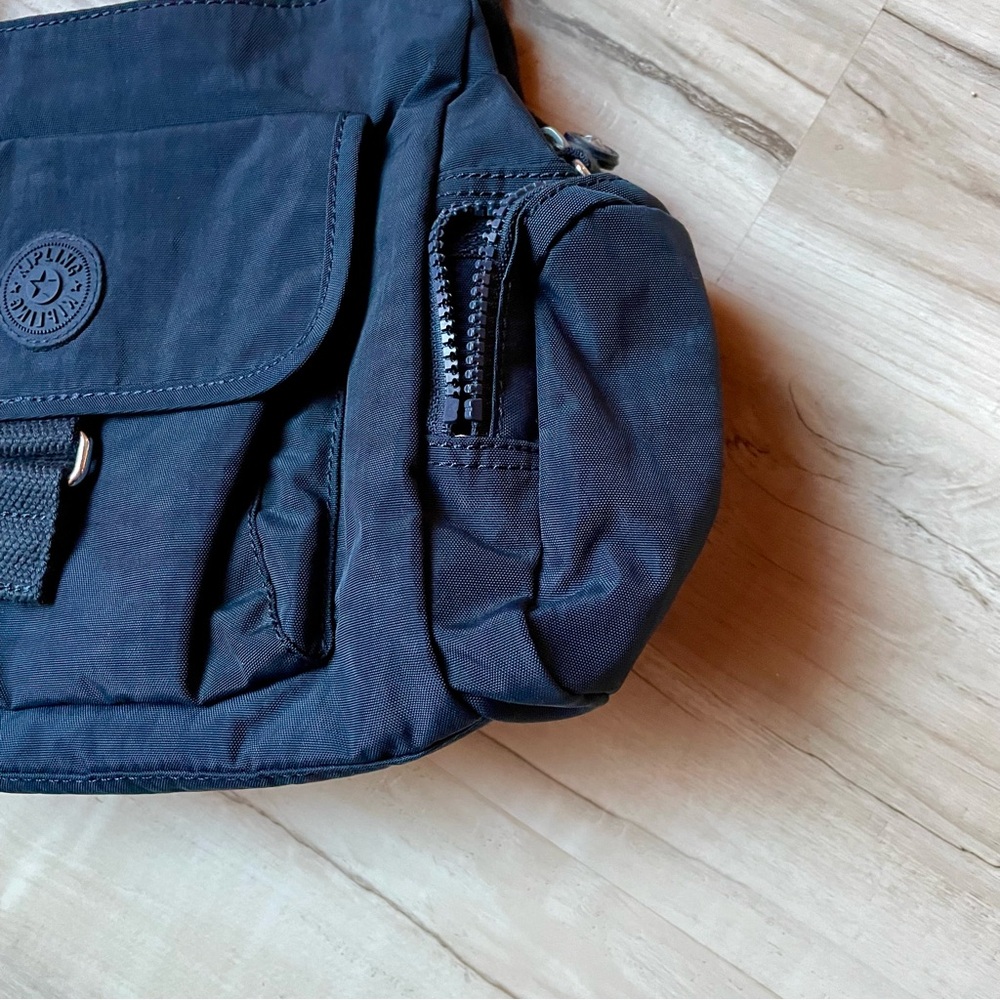 Kipling Navy Blue Nylon Tote with Front Flap - Picture 5 of 13